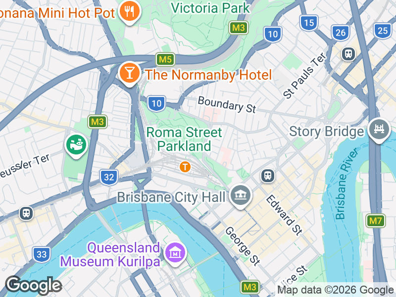 Map showing Momo Chicken and Normanby